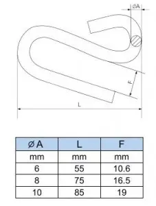 “S” hook “U” hook